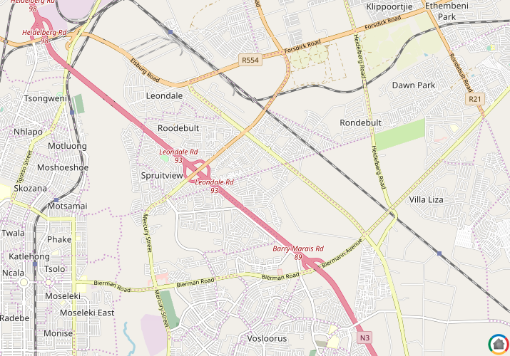 Map location of Mapleton